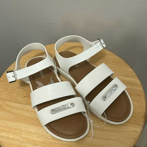 Nine West Other - Nine West Kids White Sandals, Sz 12, Nwt
